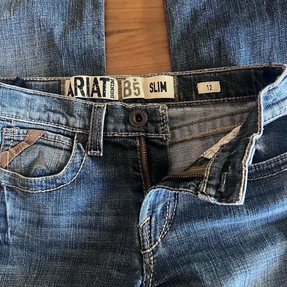 Ariat Boys Slim Fit Blue Jeans